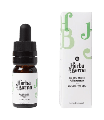 Hanföl mit 5% CBD + 5% CBG Vollspektrum Tropfen - 10ml