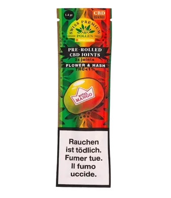 Mango Haze Pre-Rolls Vorgerollte CBD Joints mit CBD Hanf + Hasch - 2pc