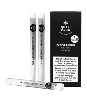 Purple Lemon 3 Vorgerollte CBD Joints Indoor - 3pc