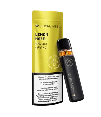 CBD Vape Kit Lemon Haze Wiederaufladbarer Akku und CBD Pod 40% Vollspektrum - 1kit