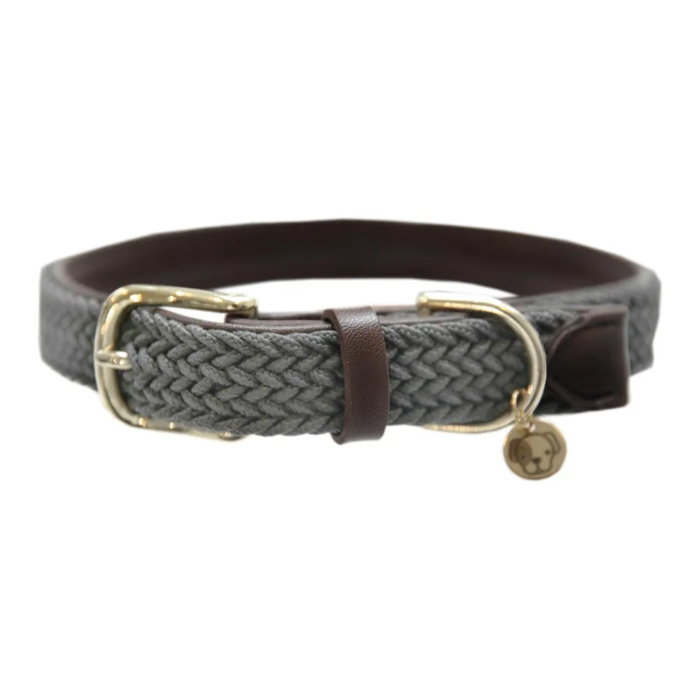 Kentucky Dogwear Hundehalsband Nylon geflochten - grau