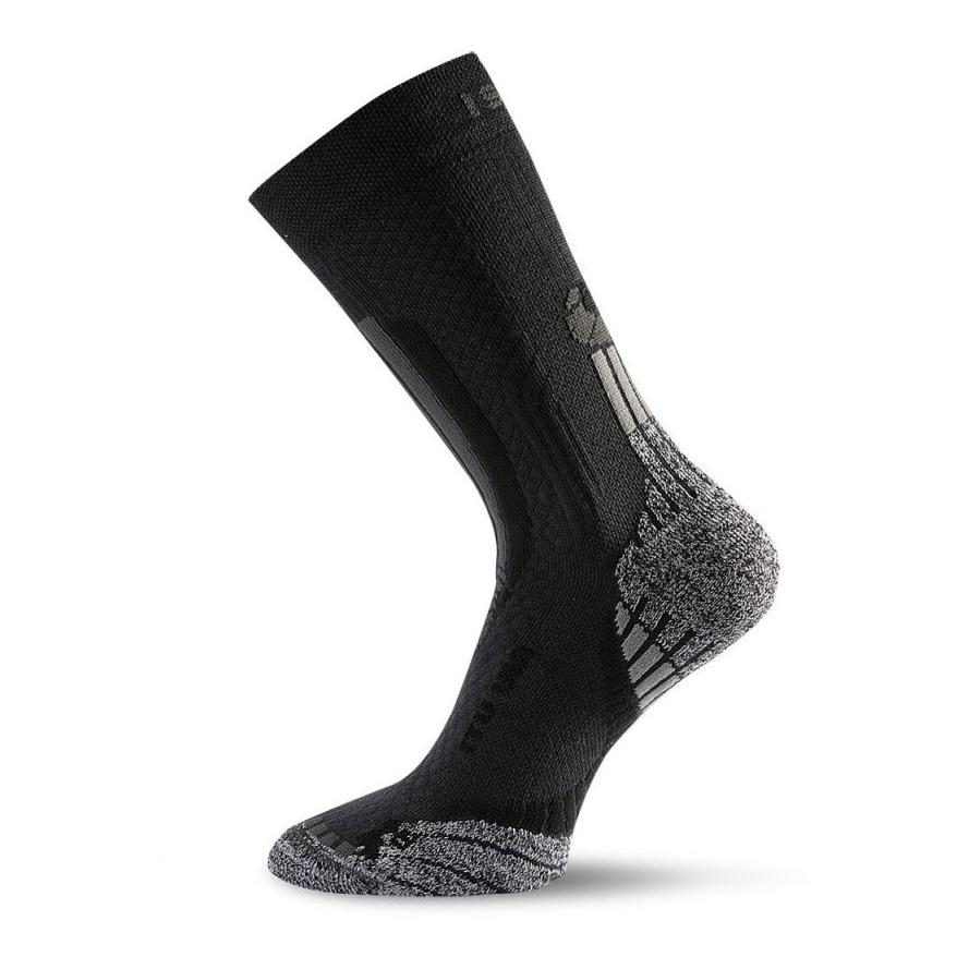 Lasting ITU Medium Wandersocken - schwarz/grau