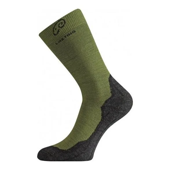 Lasting Trekkingsocken WHI Merinowolle Unisex - grün/grau