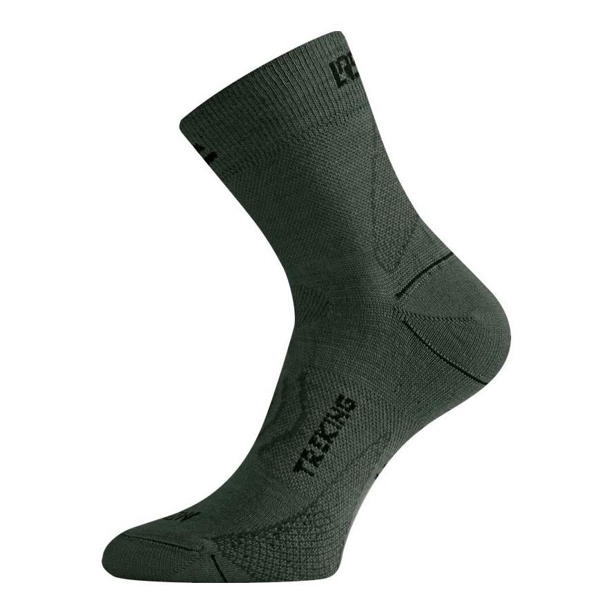 Lasting TNW Merino Trekking-Socken - oliv