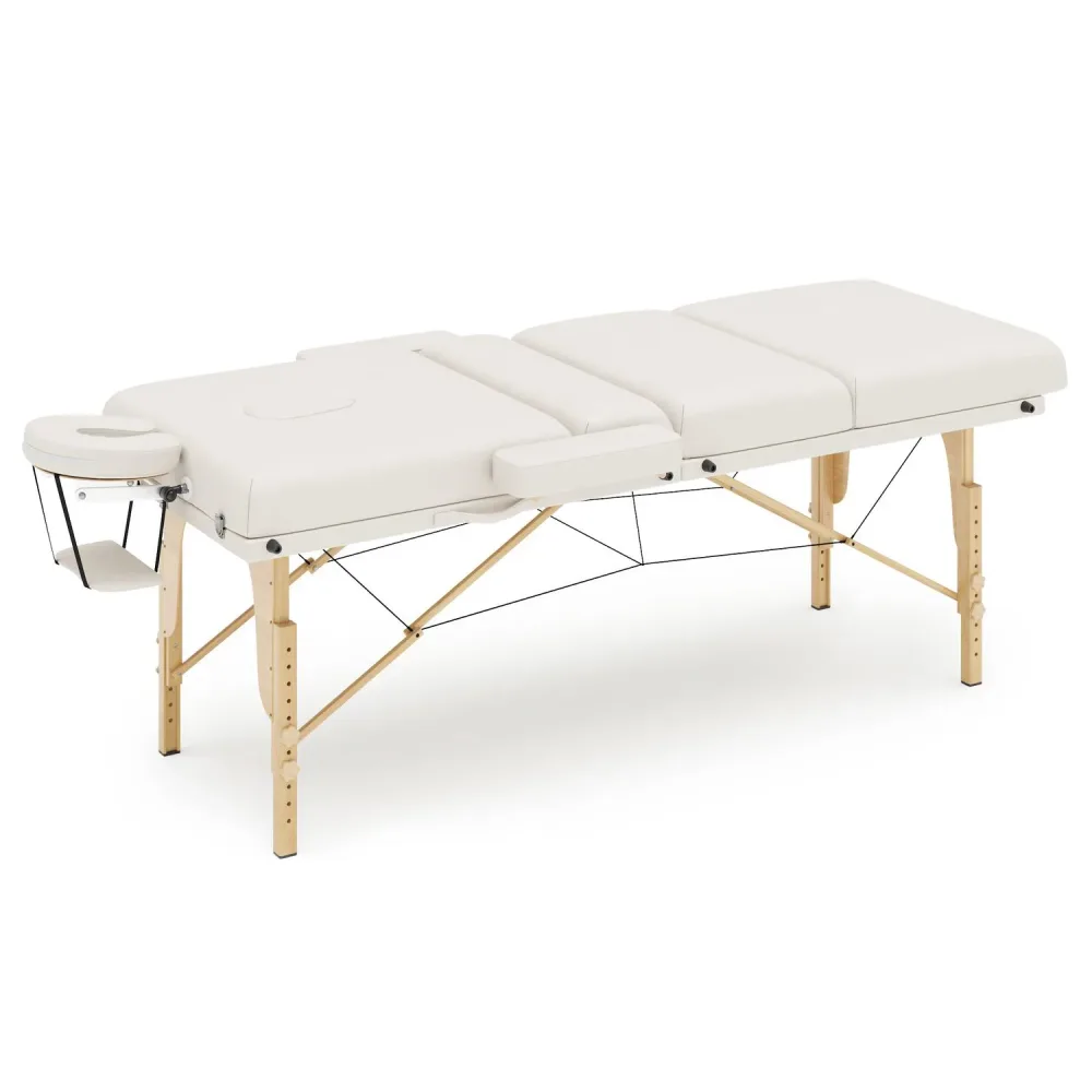 Massageliege 4-Zonen weiss