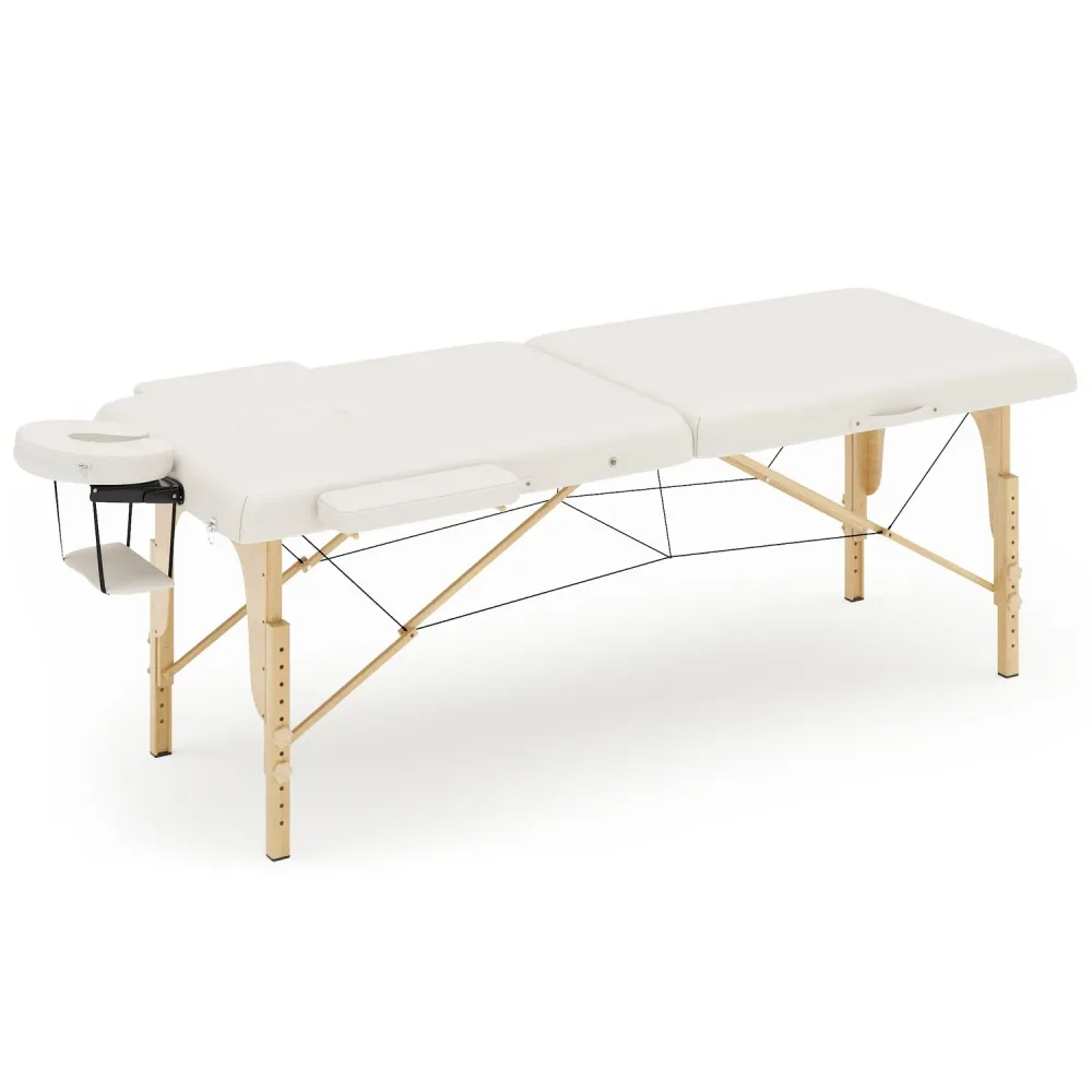 Massageliege 2-Zonen weiss