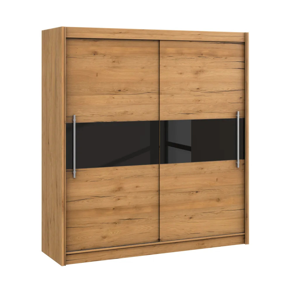 Kleiderschrank Schiebetüren Holz NANO 200 cm