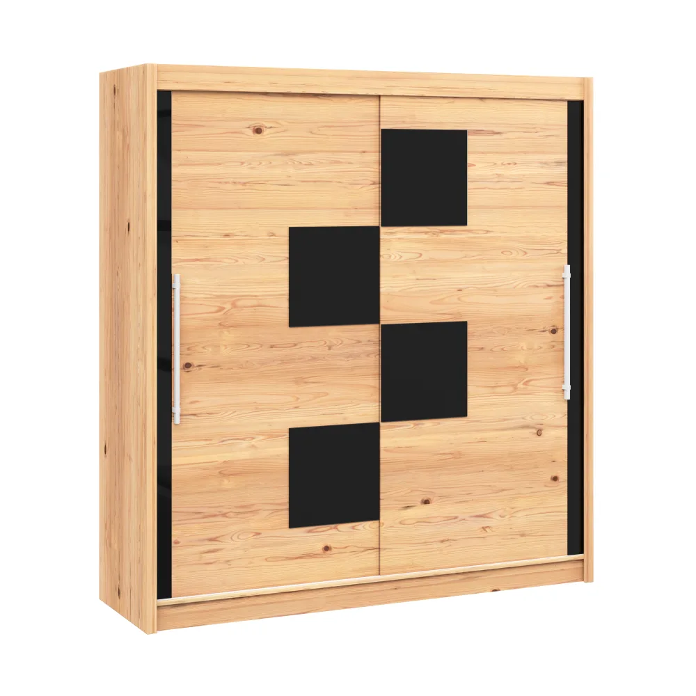 Kleiderschrank Schiebetüren Holz NOVE 200 cm