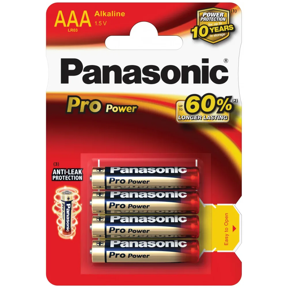 Batterie AAA Panasonic Pro Power Alkaline 4 Stk.