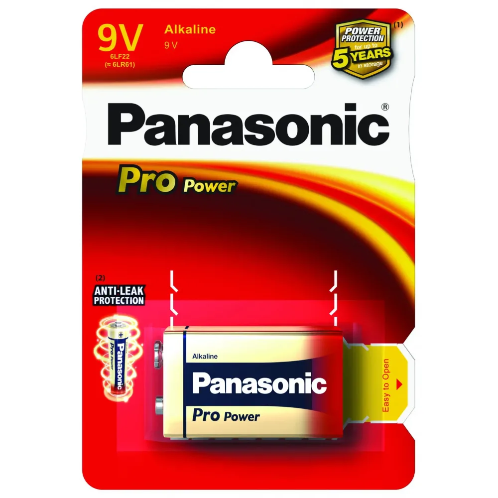 Panasonic Pro Power Batterie 9V / 6LF22 (6LR61)