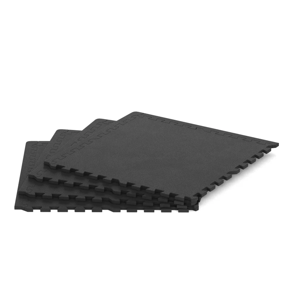 Bodenschutzmatte 61 x 61 cm 4er Set schwarz