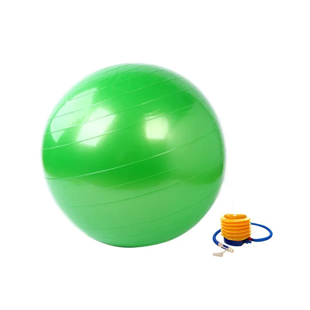 Gymnastikball 65 cm grün mit Pumpe