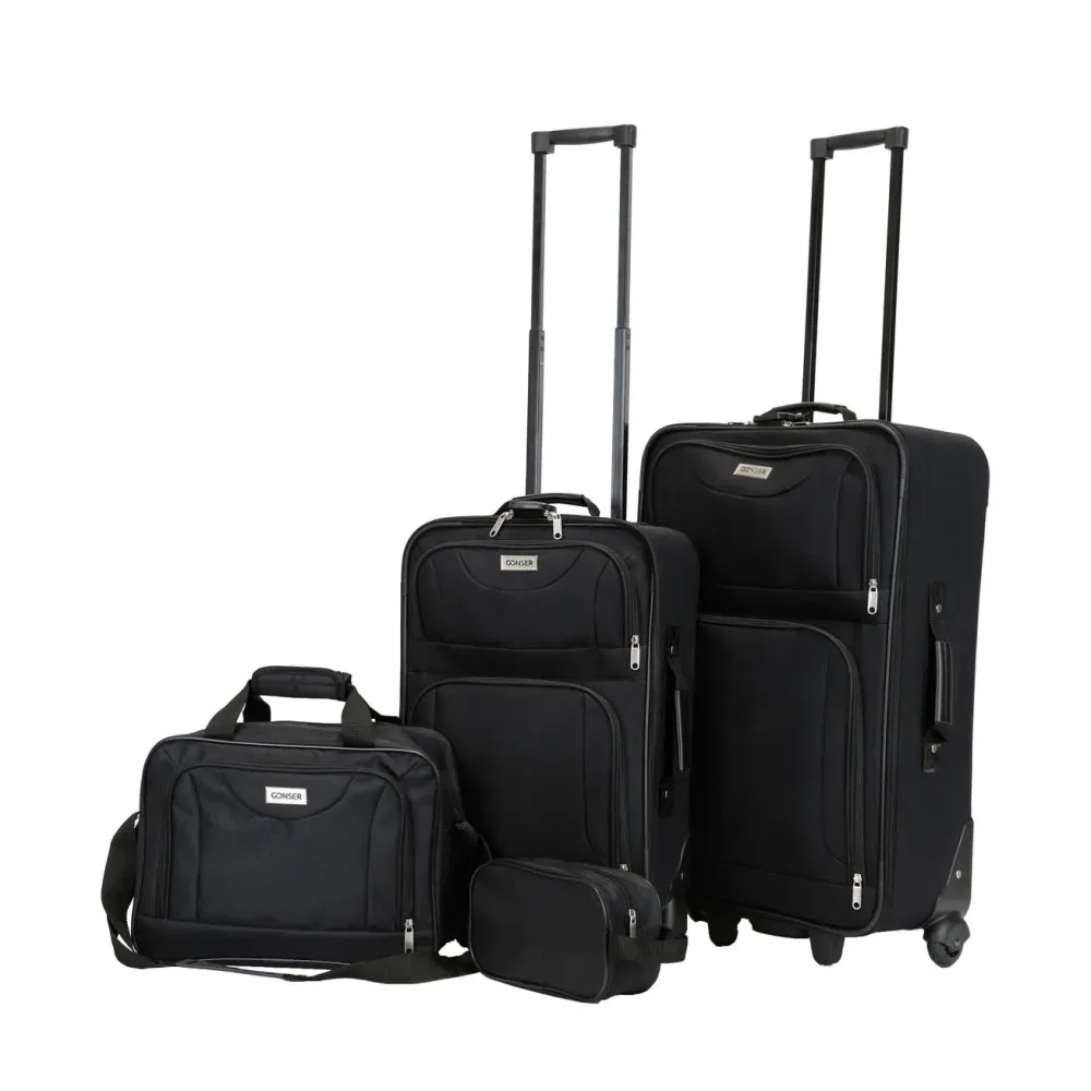 Reisekoffer PACO 4er Set schwarz