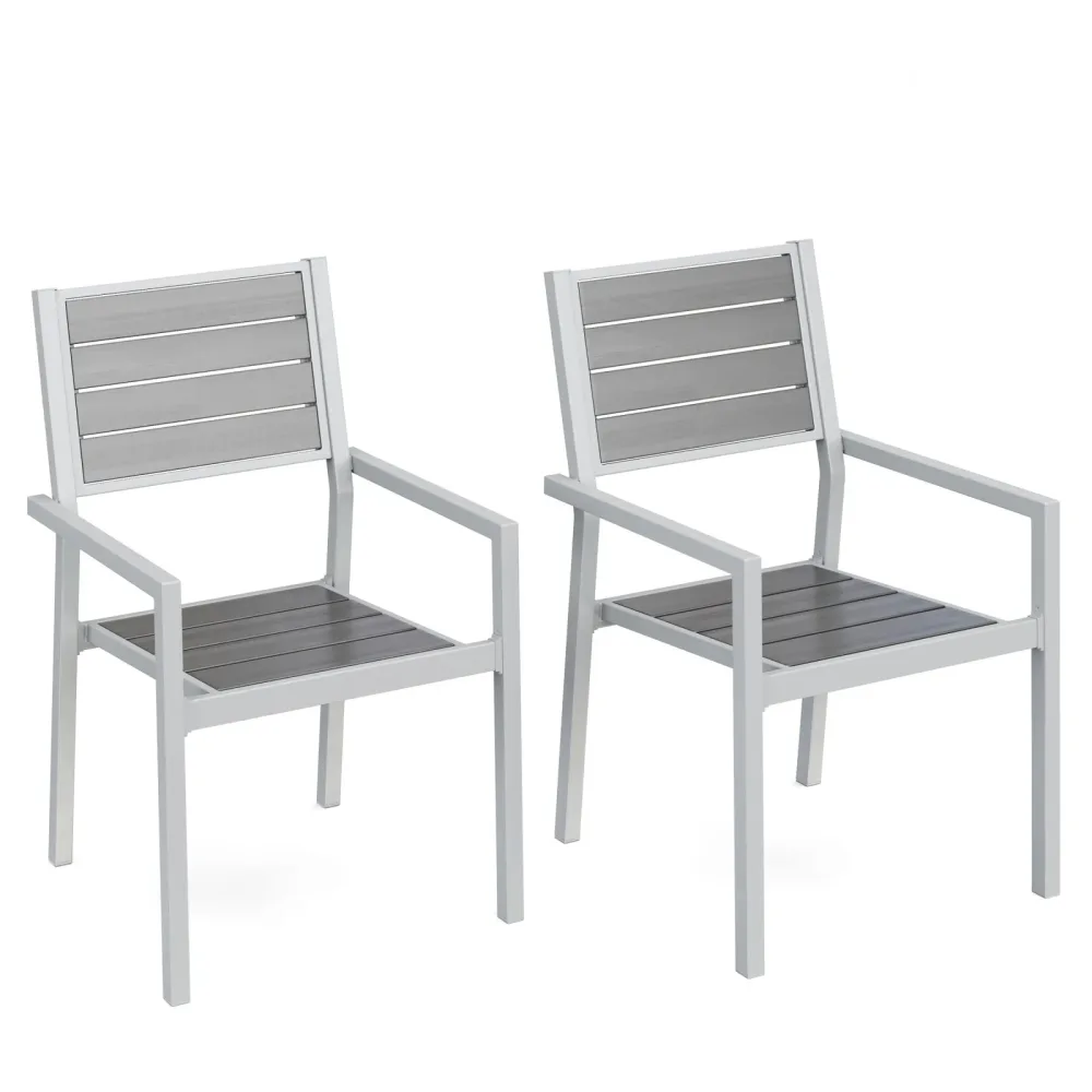 Gartenstuhl PELO 2er Set grau