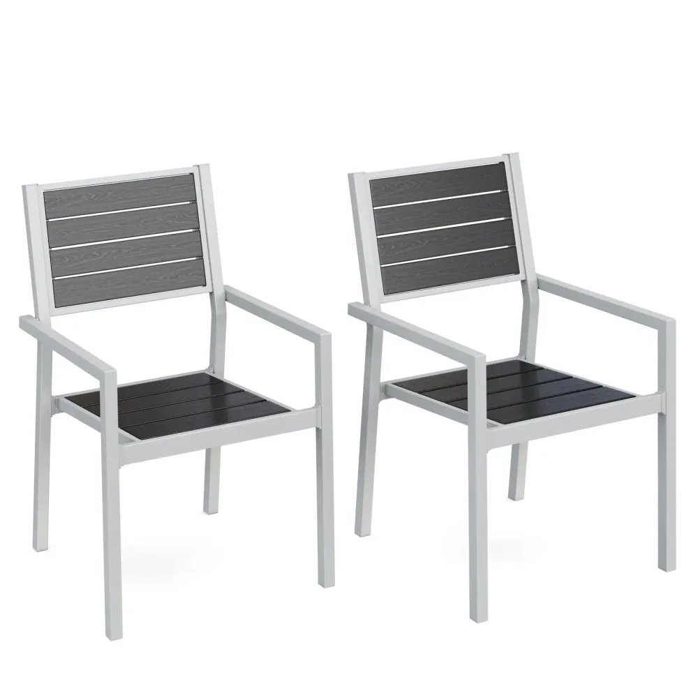 Gartenstuhl PELO 2er Set anthrazit