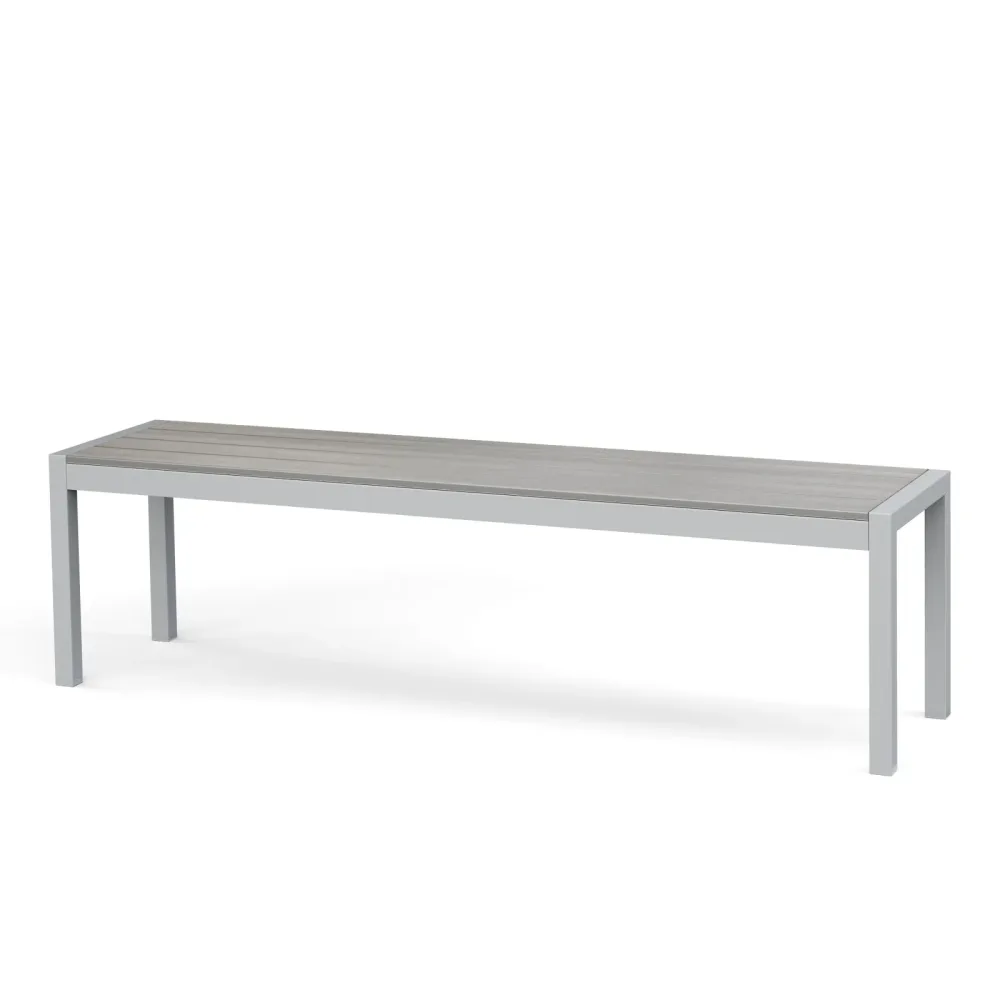Gartenbank ZILO 165 cm grau