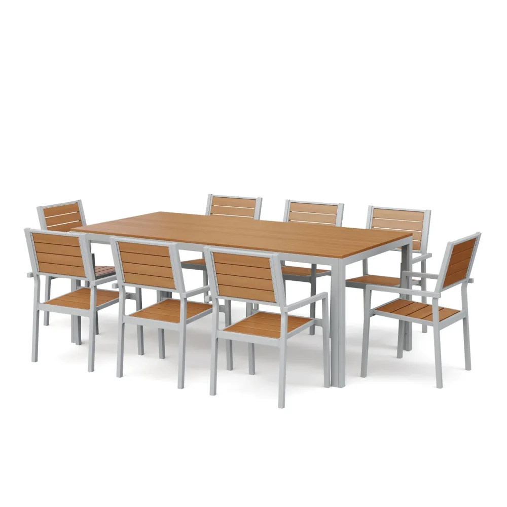 Gartenmöbel Set KAVO 8 Stühle braun