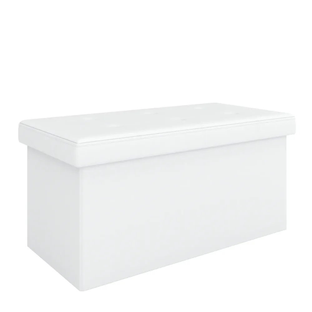 Sitzbank Leder JORIS 76 cm weiss