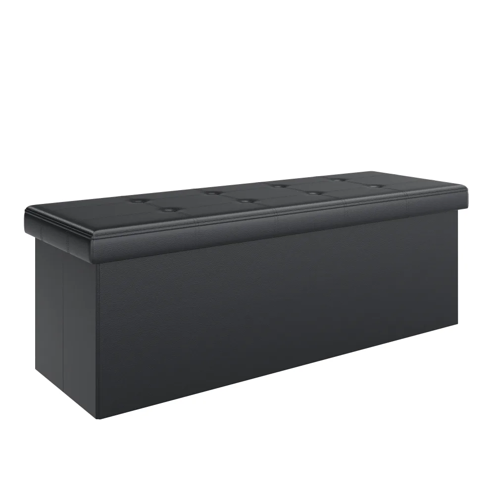 Sitzbank Leder QUINN 114 cm schwarz
