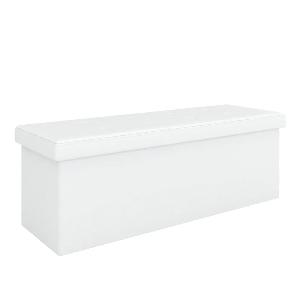 Sitzbank Leder QUINN 114 cm weiss