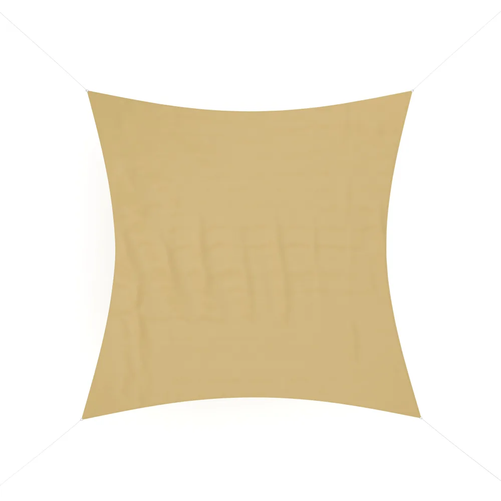 Sonnensegel Polyester Quadrat 5 x 5 m beige