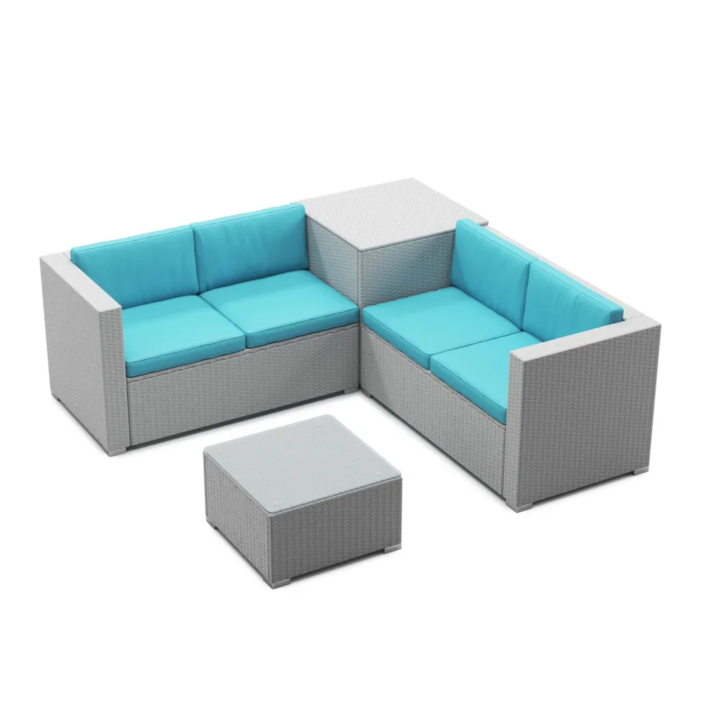 Kissen für Rattanlounge SAN MARINO türkis