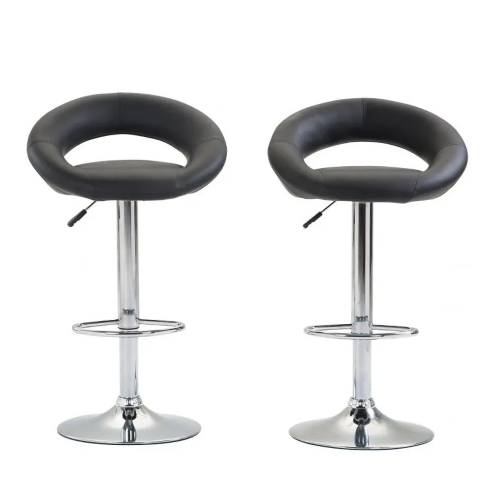 Barhocker WANDA 2er Set schwarz