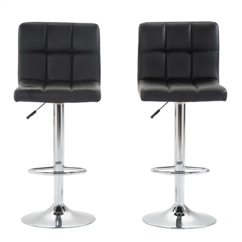Barhocker LIMA 2er Set schwarz
