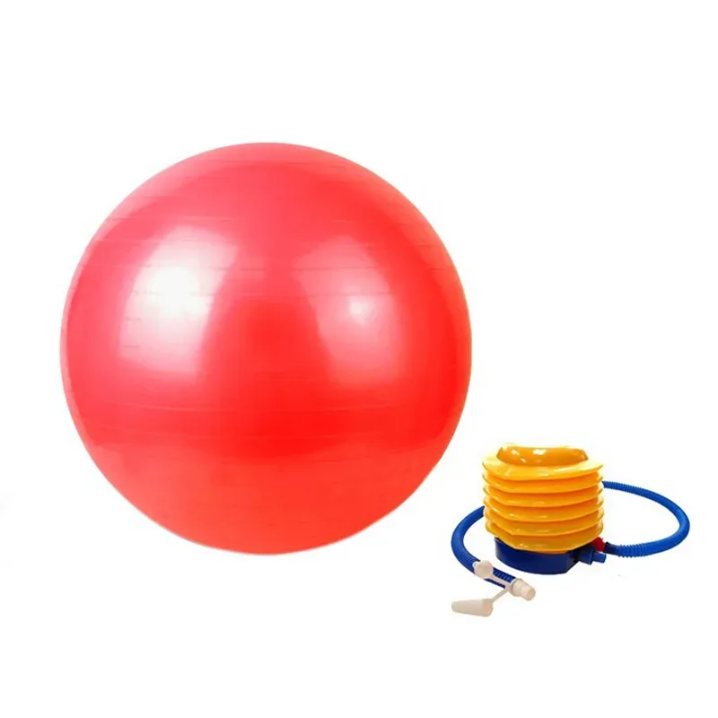 Gymnastikball 65 cm rot mit Pumpe