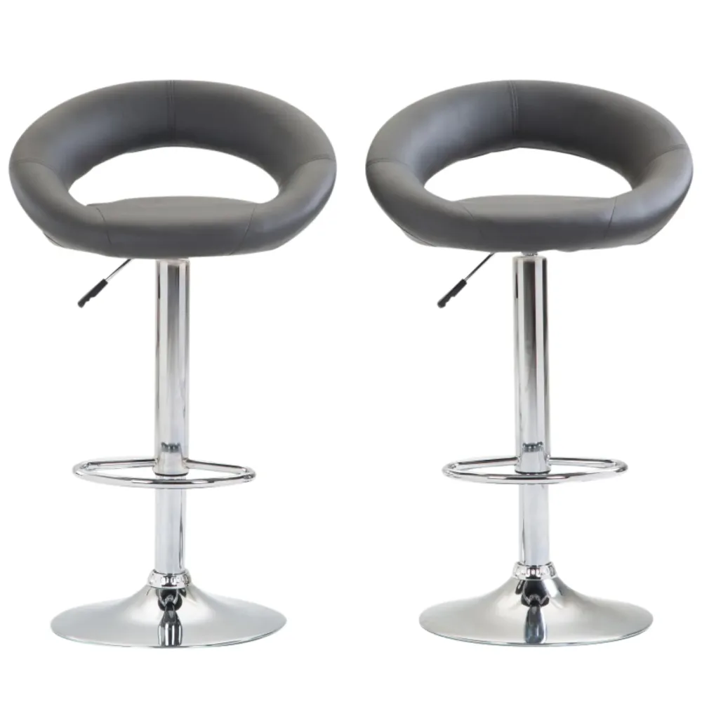 Barhocker WANDA 2er Set anthrazit