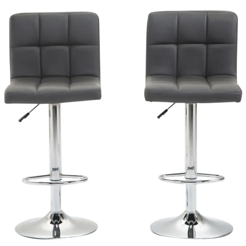 Barhocker LIMA 2er Set anthrazit