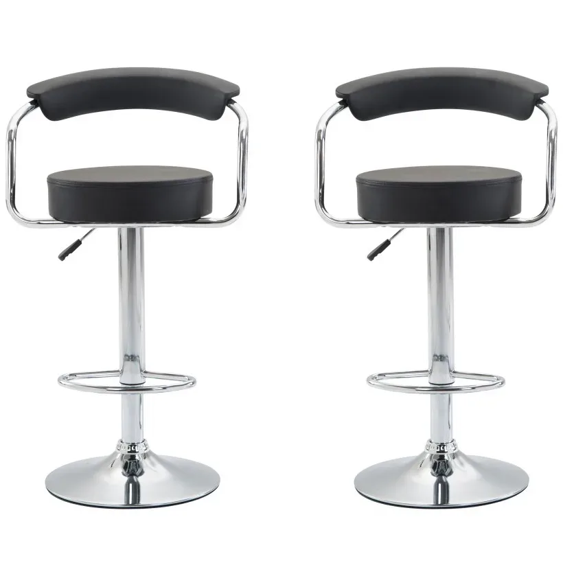 Barhocker WENDY 2er Set schwarz