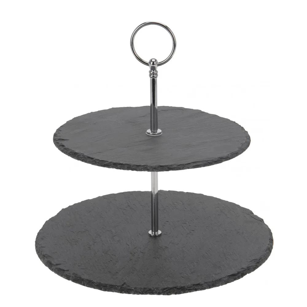 Etagere Schiefer 2-stöckig