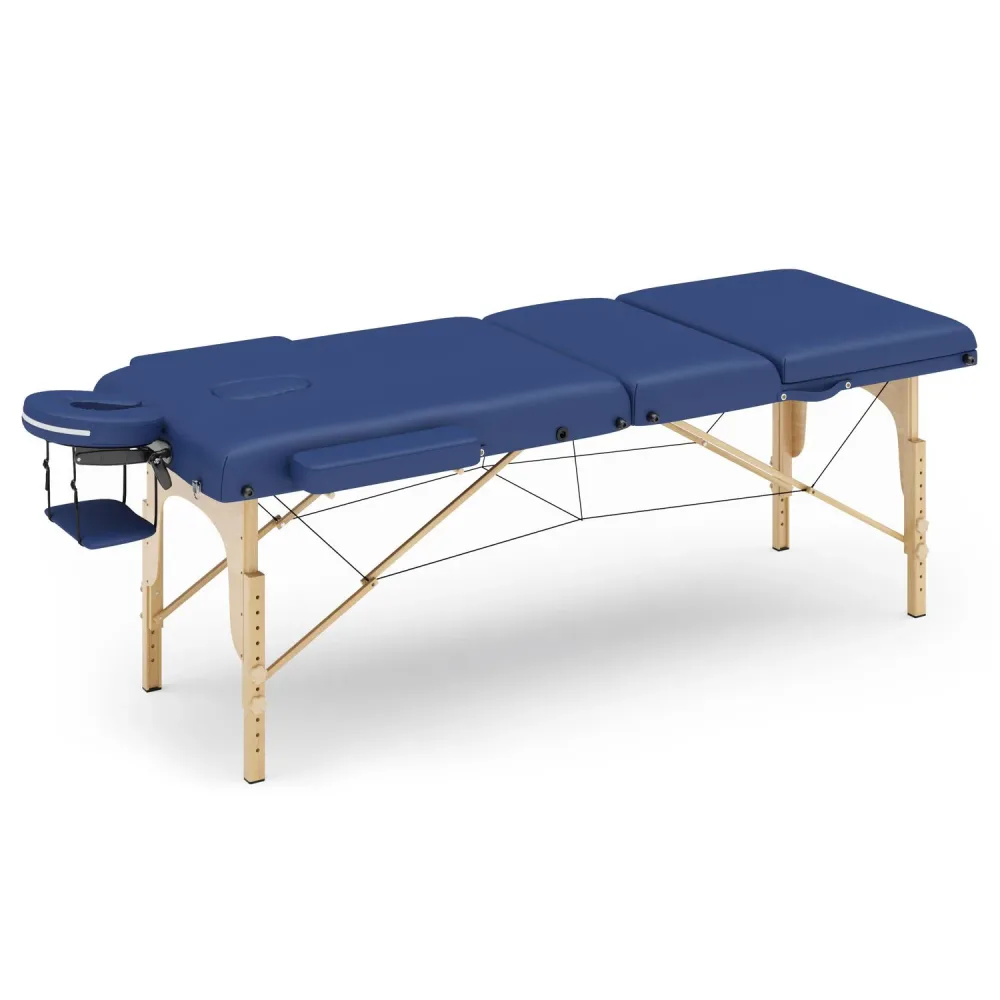 Massageliege 3-Zonen blau