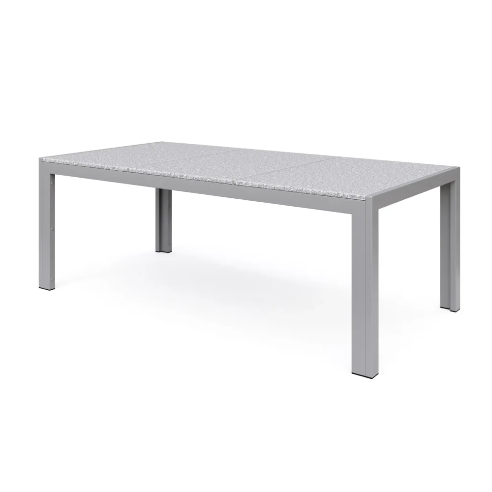Granittisch 190 x 95 x 75 cm grau