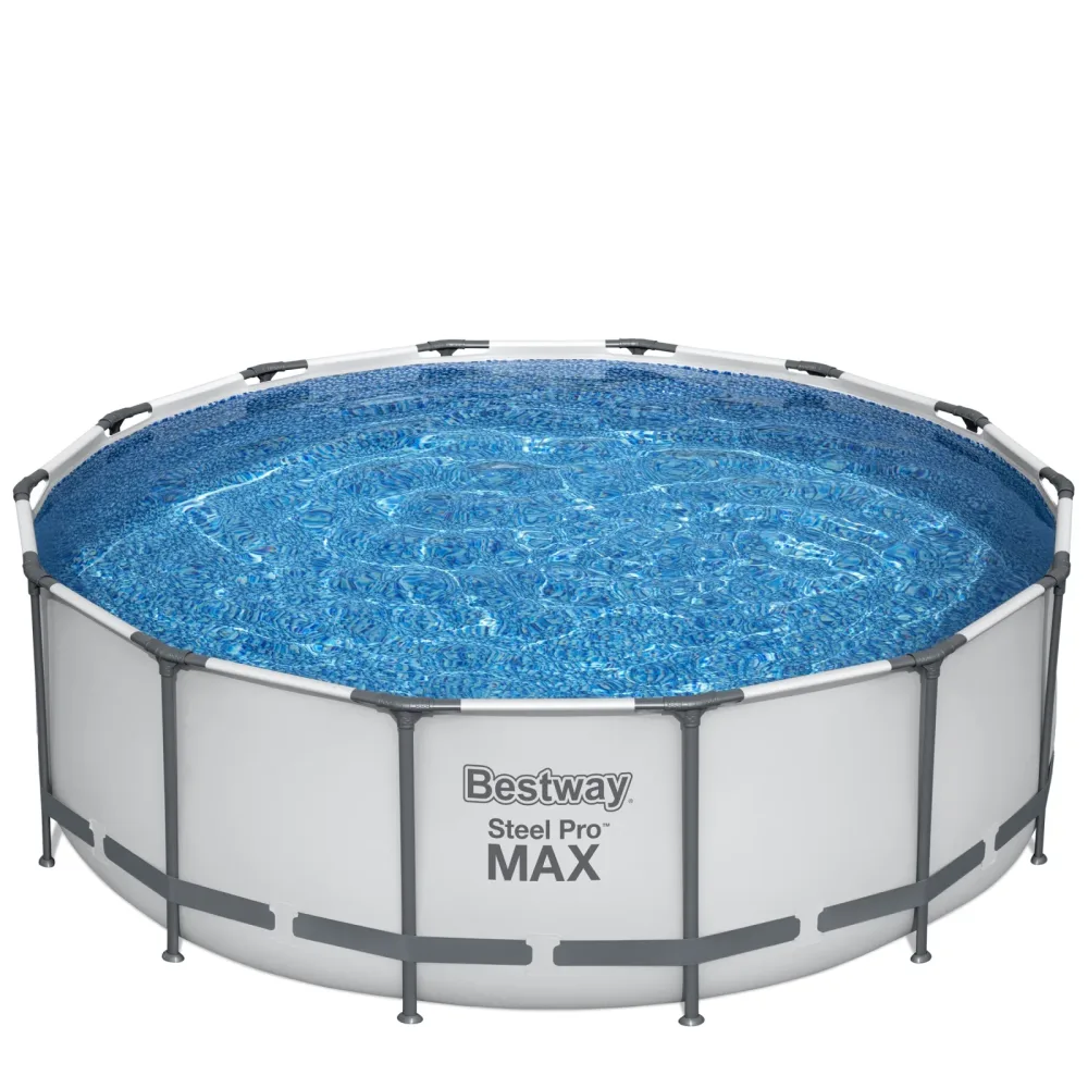 Bestway Pool Komplett-Set hellgrau 427 x 122 cm