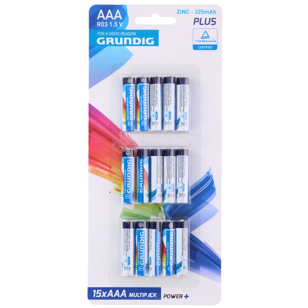 Batterie AAA GRUNDIG Power Plus 15 Stk.