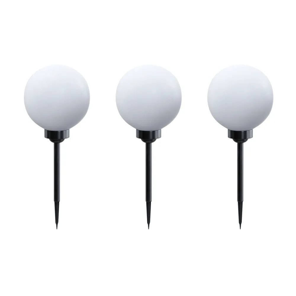LED Solarlampe rund 20 cm 3er Set