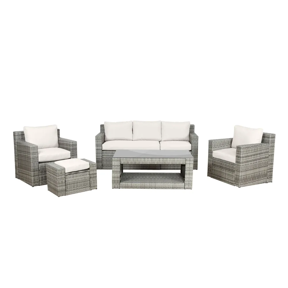 Kissenbezug Set für Rattanlounge MANILA 10-teilig beige