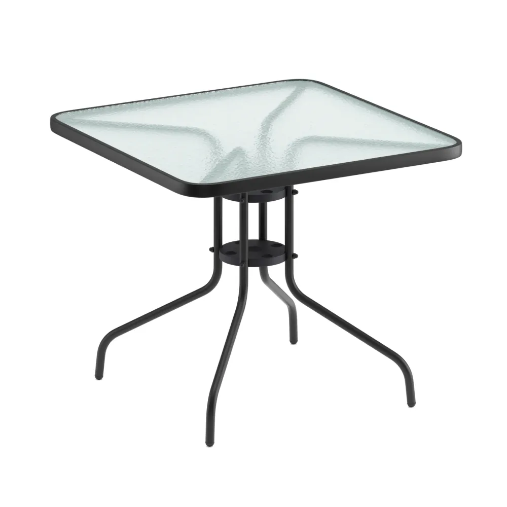 Gartentisch 60 x 60 cm schwarz