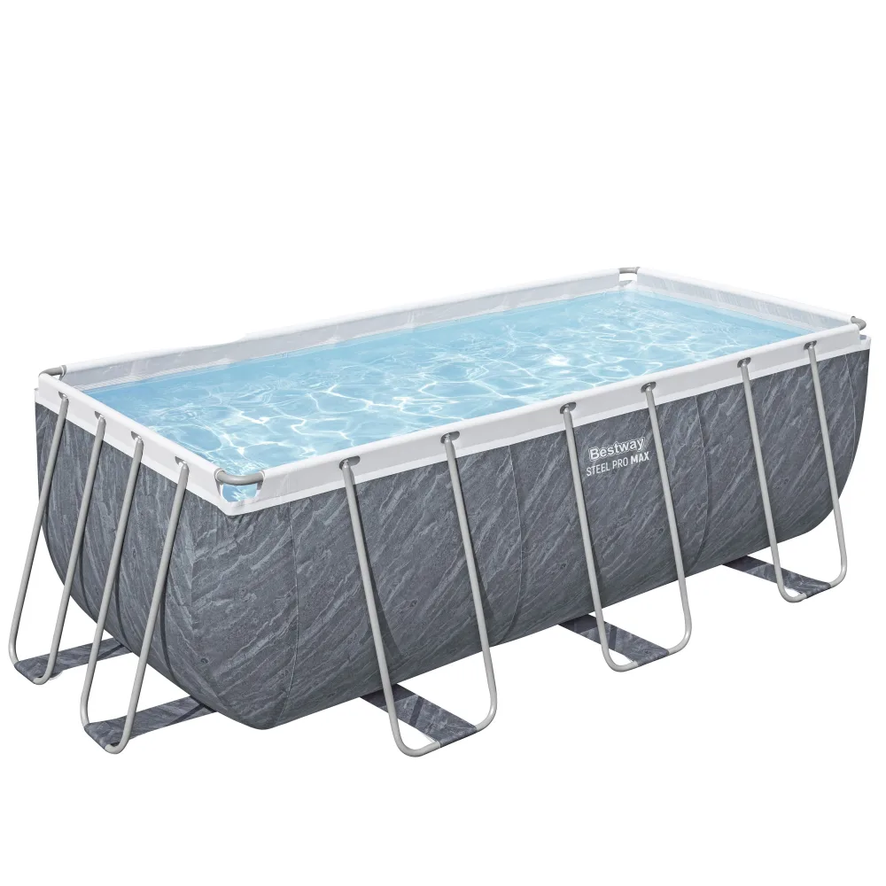 Bestway Pool Set Marmor-Optik 412 x 201 x 122 cm