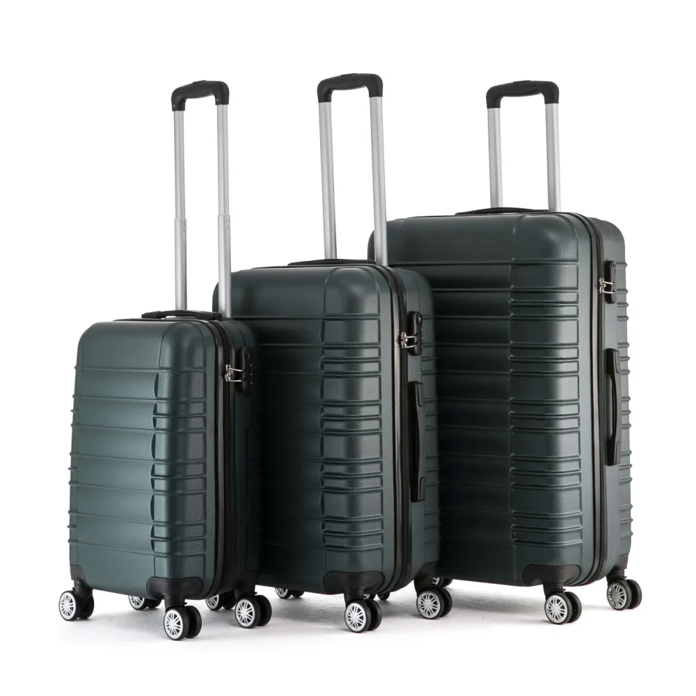 Reisekoffer Hartschalenkoffer AVA 3er Set smaragd