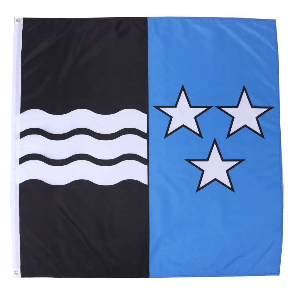 Kantonsflagge Aargau 120 x 120 cm