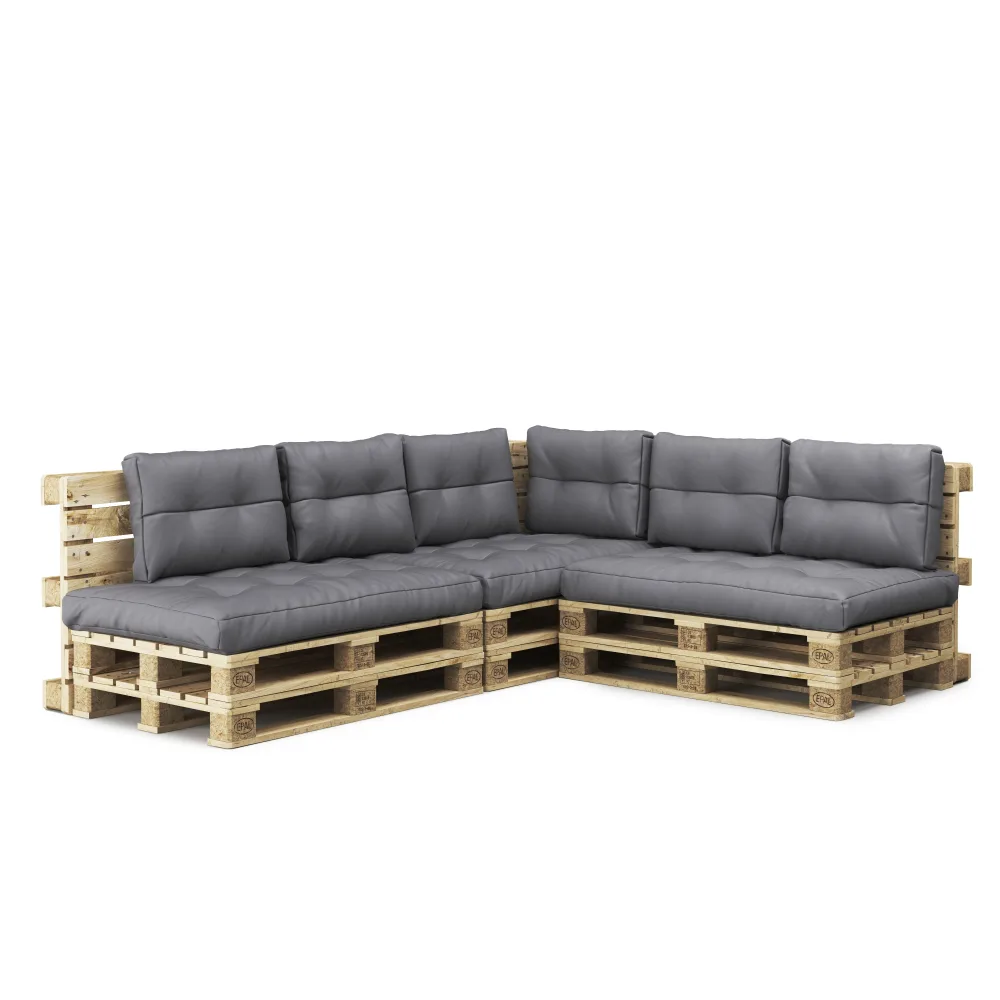 Palettenlounge ASCONA inkl. Kissen anthrazit