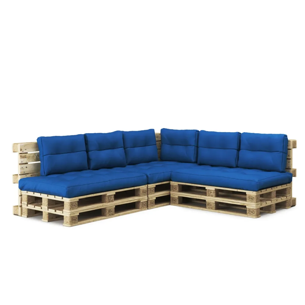 Palettenlounge ASCONA inkl. Kissen blau