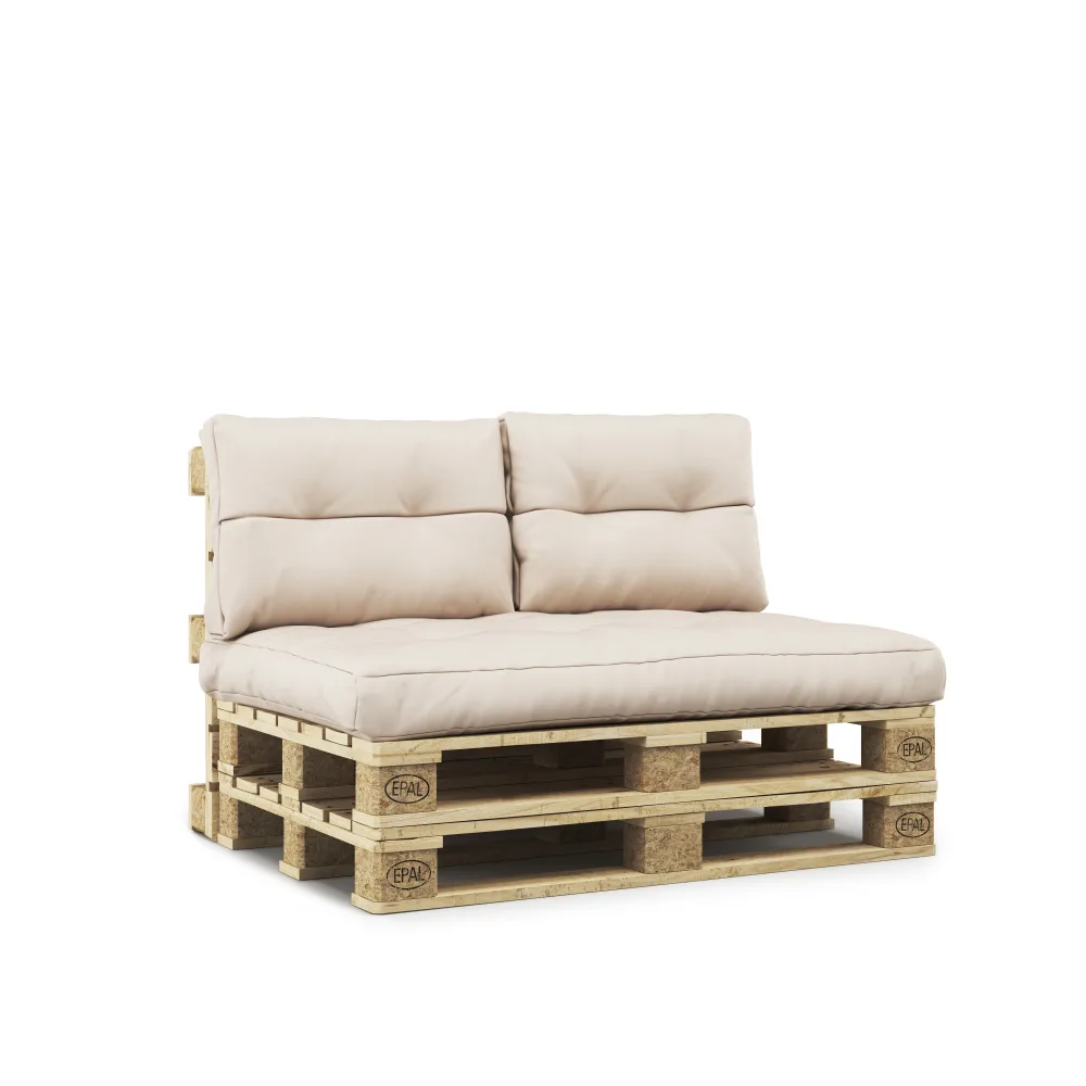 Palettenlounge MELIDE inkl. Kissen beige