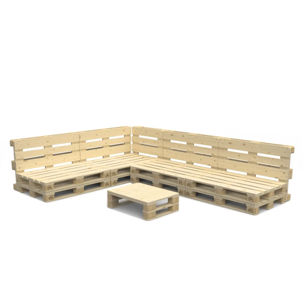 Palettenlounge BIASCA inkl. Tisch