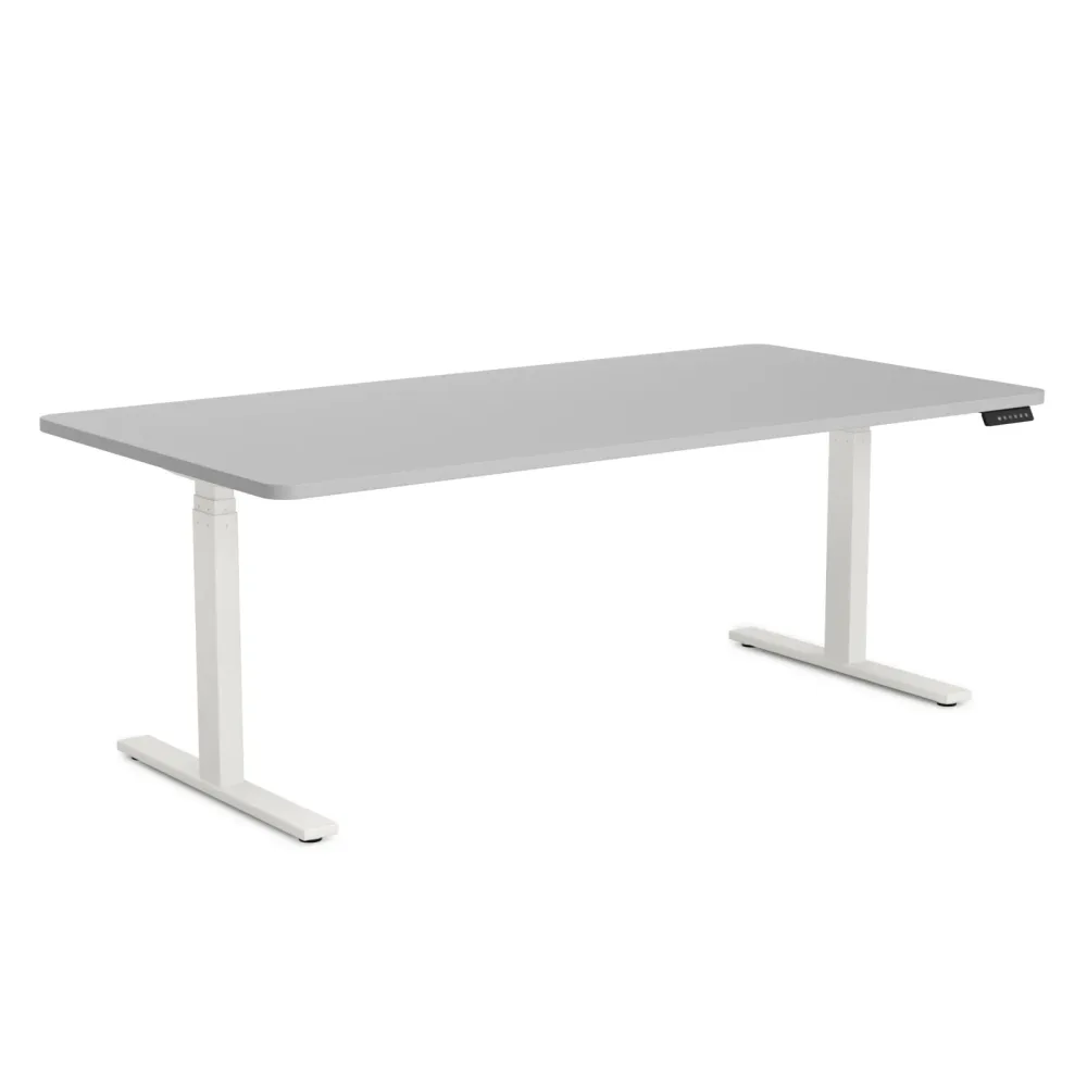 Stehpult elektrisch PREMIUM grau/weiss 180 x 90 cm