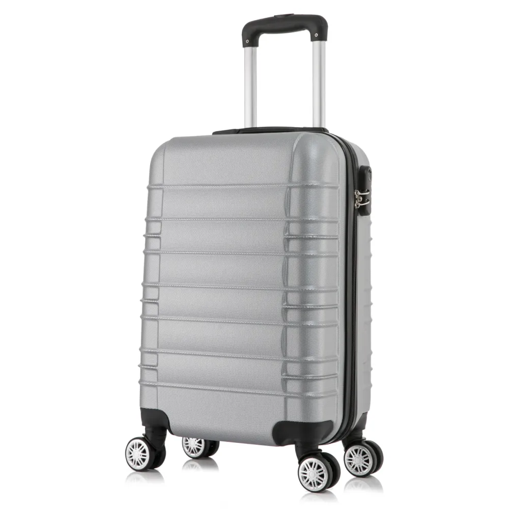 Reisekoffer Hartschalenkoffer AVA Grösse XL silber