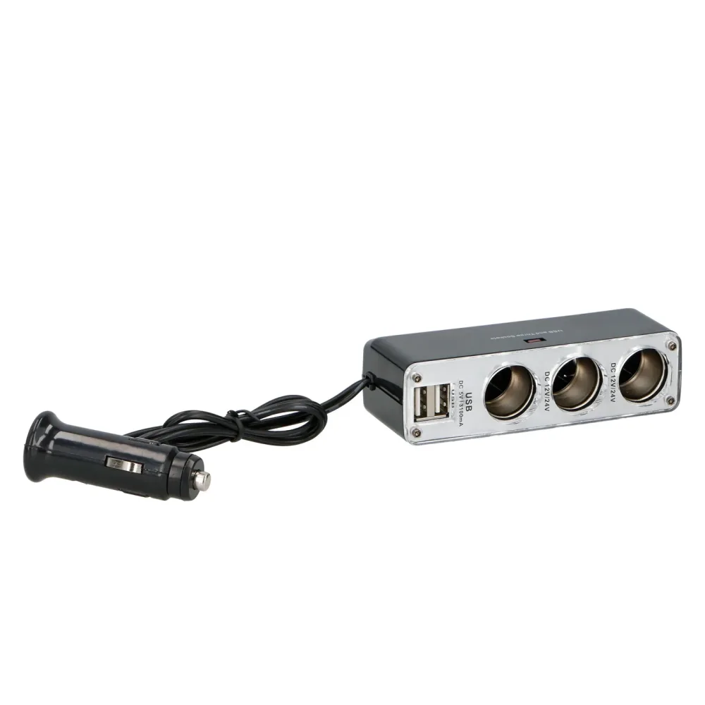 Dreifachsteckdose mit USB-Anschlüssen